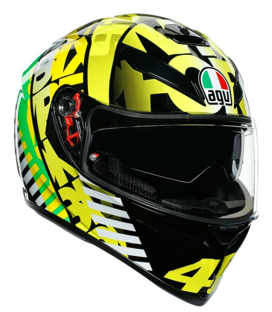 Full Face * | Agv Helmets Agv K3 Sv Tribe 46 Helmet Black/Yellow/White