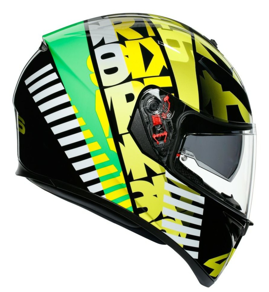 Full Face * | Agv Helmets Agv K3 Sv Tribe 46 Helmet Black/Yellow/White