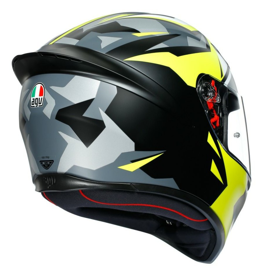 Full Face * | Agv Helmets Agv K1 Mir 2018 Helmet White/Black/Yellow