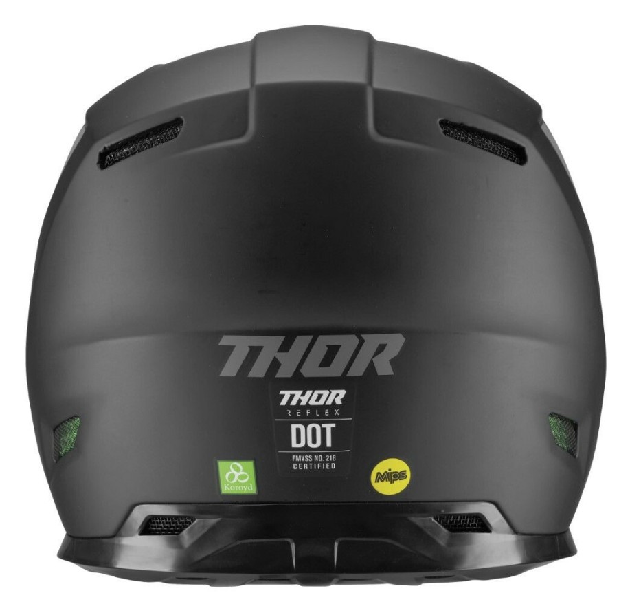 Dirt * | Thor Reflex Blackout Helmet Matte Black