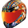 Full Face * | Icon Domain Lucky Lid 4 Helmet Red/Black