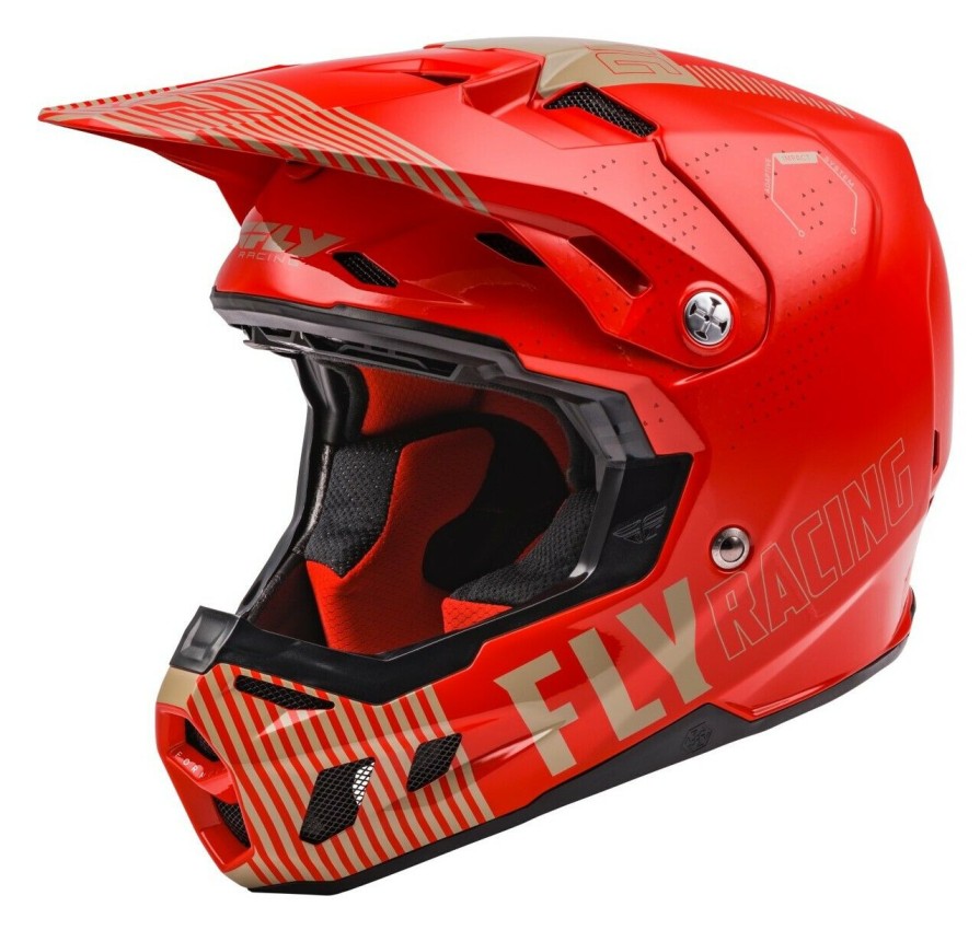 Dirt * | Fly Racing Dirt Fly Racing Formula Cc Primary Helmet / Sm [Blemished Very Good] Red/Khaki