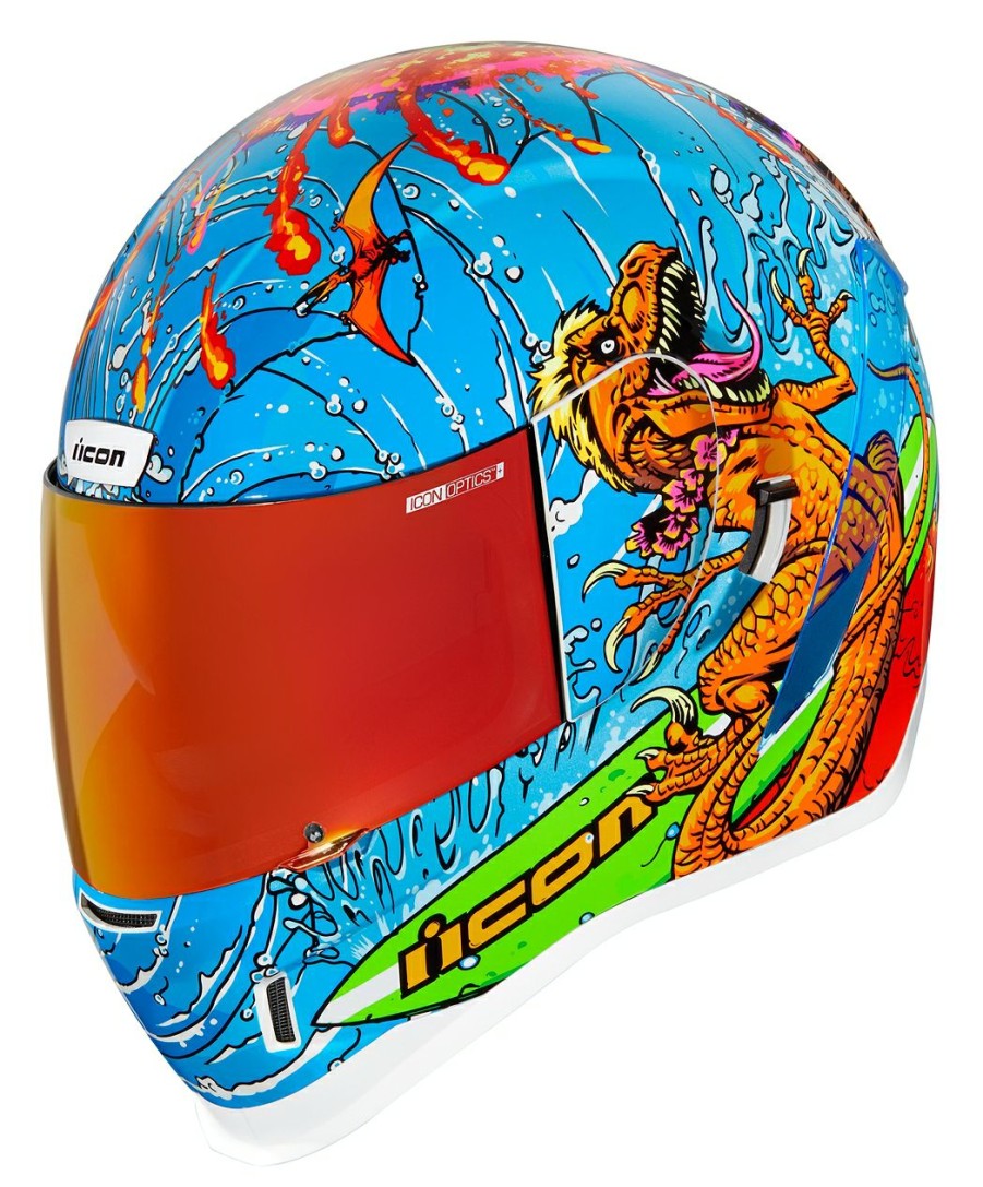 Full Face * | Icon Airform Dino Fury Helmet Blue