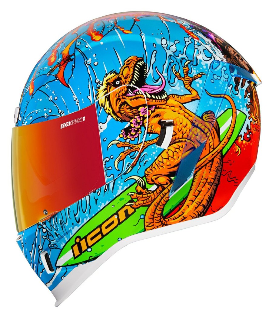 Full Face * | Icon Airform Dino Fury Helmet Blue