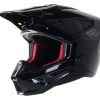 Dirt * | Alpinestars Supertech M5 Scout Helmet Black/Silver