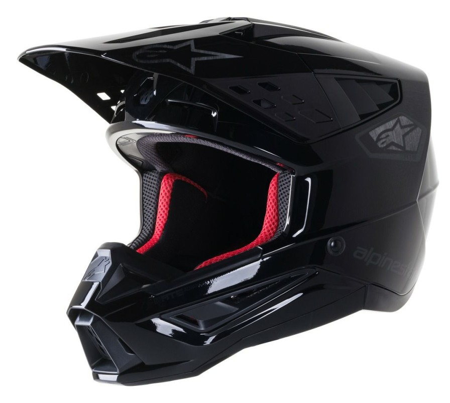 Dirt * | Alpinestars Supertech M5 Scout Helmet Black/Silver