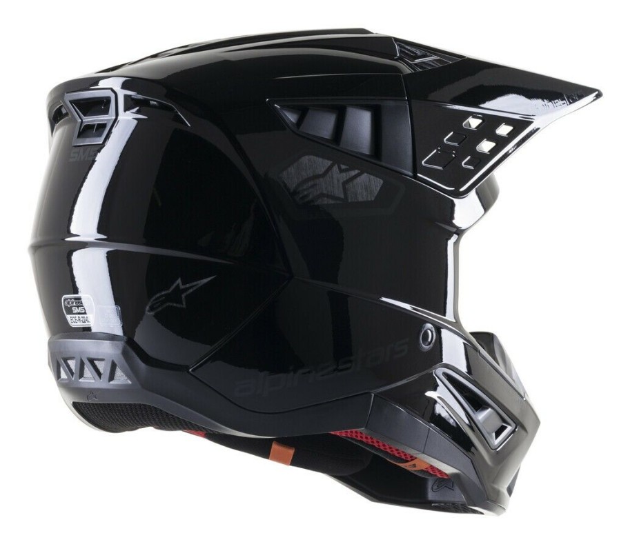 Dirt * | Alpinestars Supertech M5 Scout Helmet Black/Silver