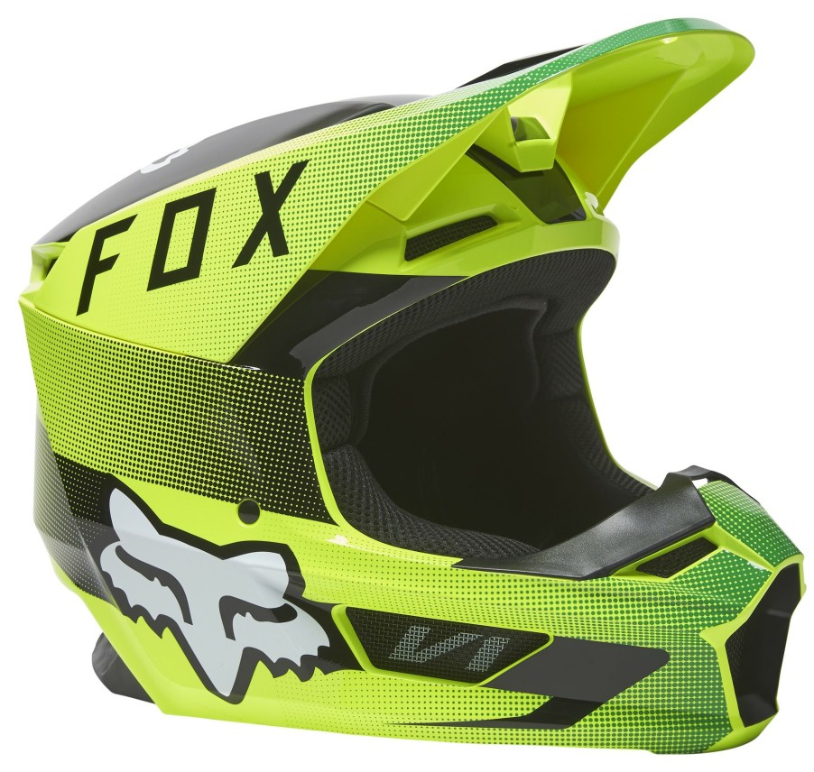 Dirt * | Fox Racing V1 Ridl Helmet Fluorescent Yellow