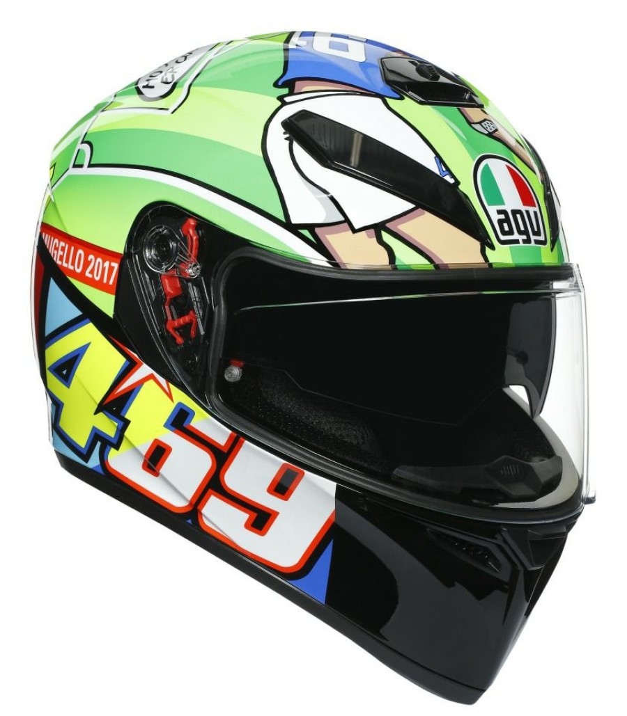 Full Face * | Agv Helmets Agv K3 Sv Mugello 2017 Helmet Black/Green/Blue