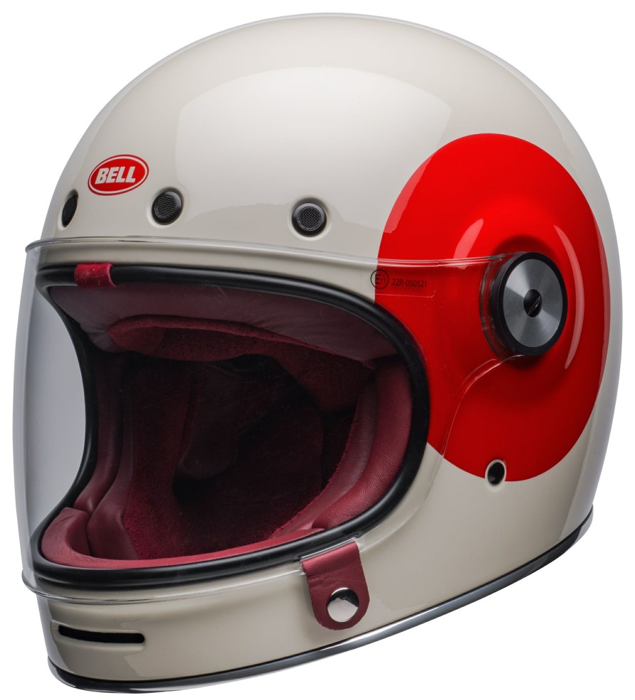 Full Face * | Bell Helmets Bell Bullitt Tt Helmet Vintage White/Oxblood