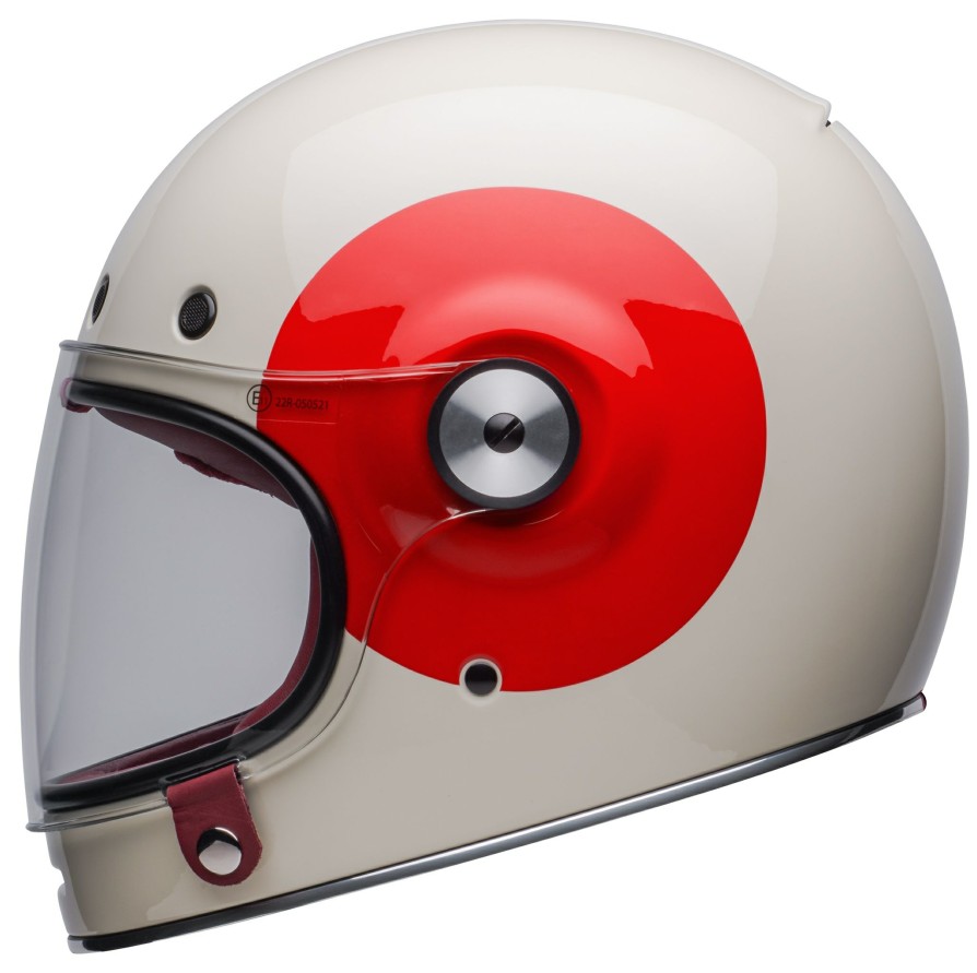 Full Face * | Bell Helmets Bell Bullitt Tt Helmet Vintage White/Oxblood