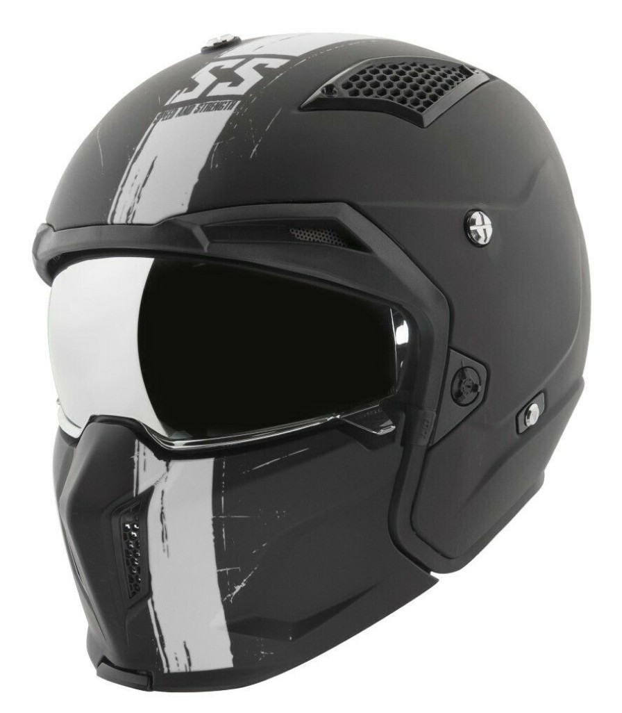 Full Face * | Speed And Strength Ss2400 Tough Nails Helmet / Xl [Open Box] Matte Black/White