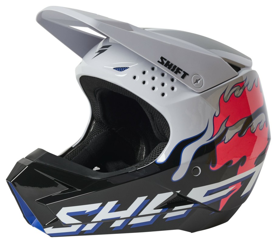 Dirt * | Shift Youth White Label Burntable Helmet Grey/Black