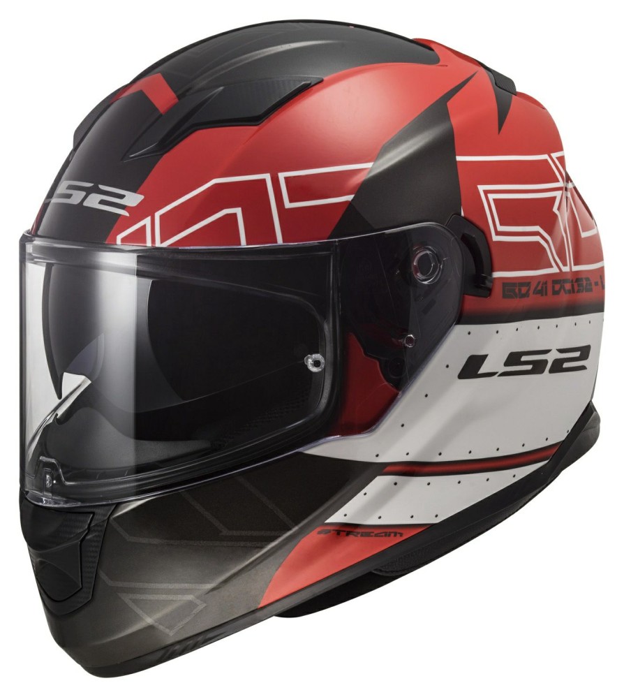 Full Face * | Ls2 Helmets Ls2 Stream Kub Helmet Black/Red