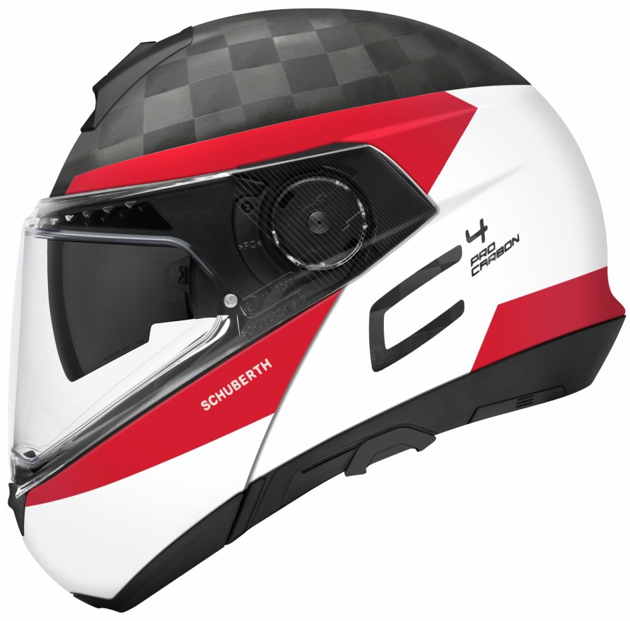 Modular * | Schuberth Helmets Schuberth C4 Pro Carbon Delta Helmet (Xs & Sm) White