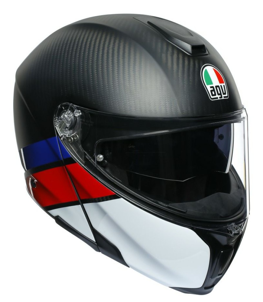 Modular * | Agv Helmets Agv Sportmodular Carbon Layer Helmet