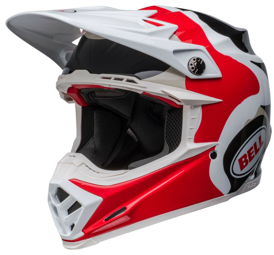 Dirt * | Bell Helmets Bell Moto-9S Flex Hello Cousteau Reef Helmet Matte White/Red