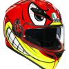 Full Face * | Agv Helmets Agv K3 Sv Birdy Helmet Red/Yellow