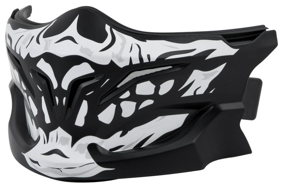 Helmet Accessories * | Scorpion Exo Covert Skull Face Mask Black/White