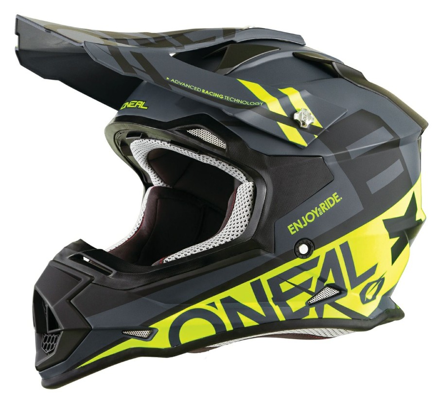 Dirt * | O'Neal 2 Series Spyde Helmet (Xs) Black/Hi-Viz