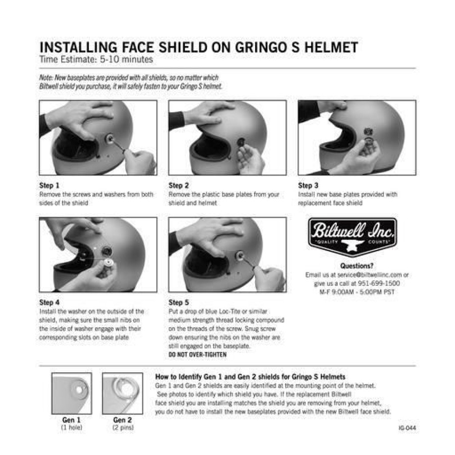 Helmet Accessories * | Biltwell Apparel Biltwell Gen 1 Base Plate Set