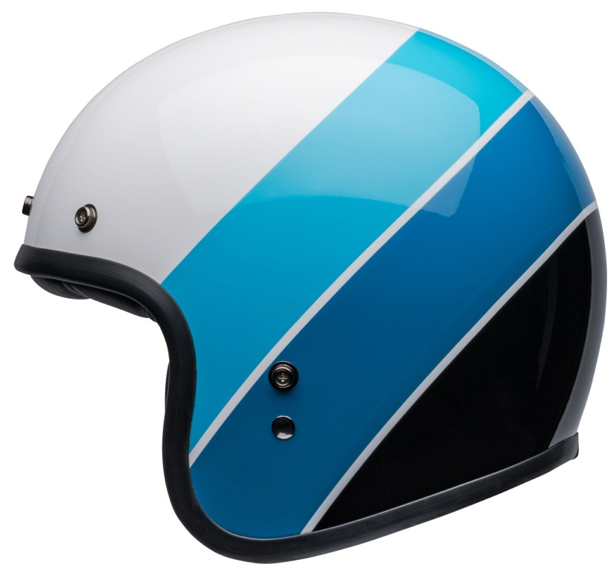 Open Face & 3/4 * | Bell Helmets Bell Custom 500 Riff Helmet / Lg [Open Box] White/Blue