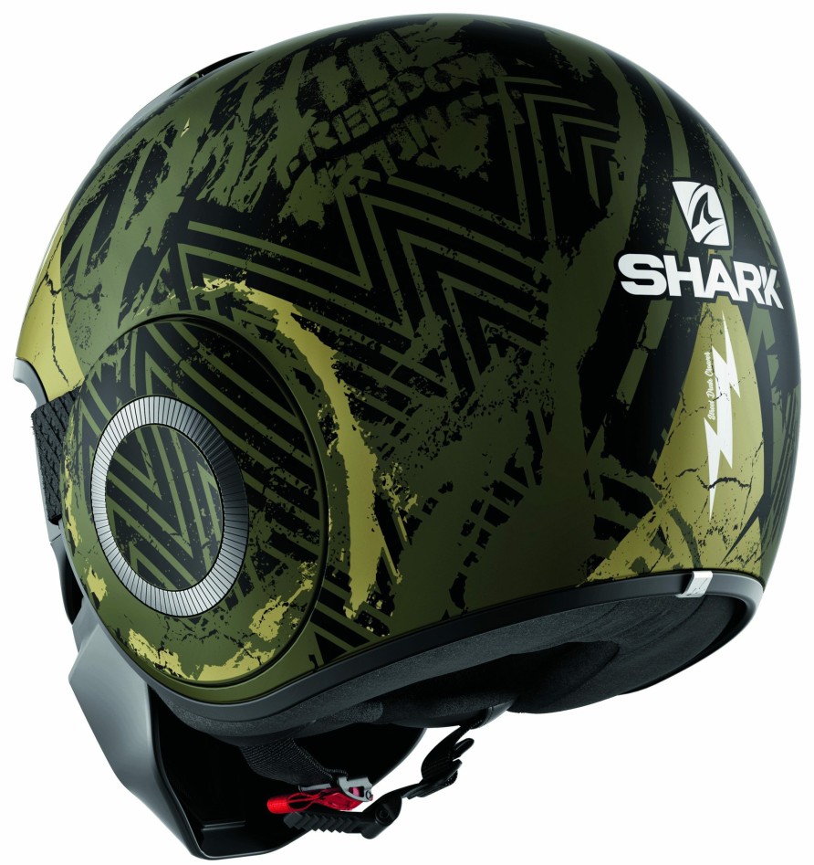 Open Face & 3/4 * | Shark Helmets Shark Street Drak Crower Helmet / Sm [Open Box] Green/Black