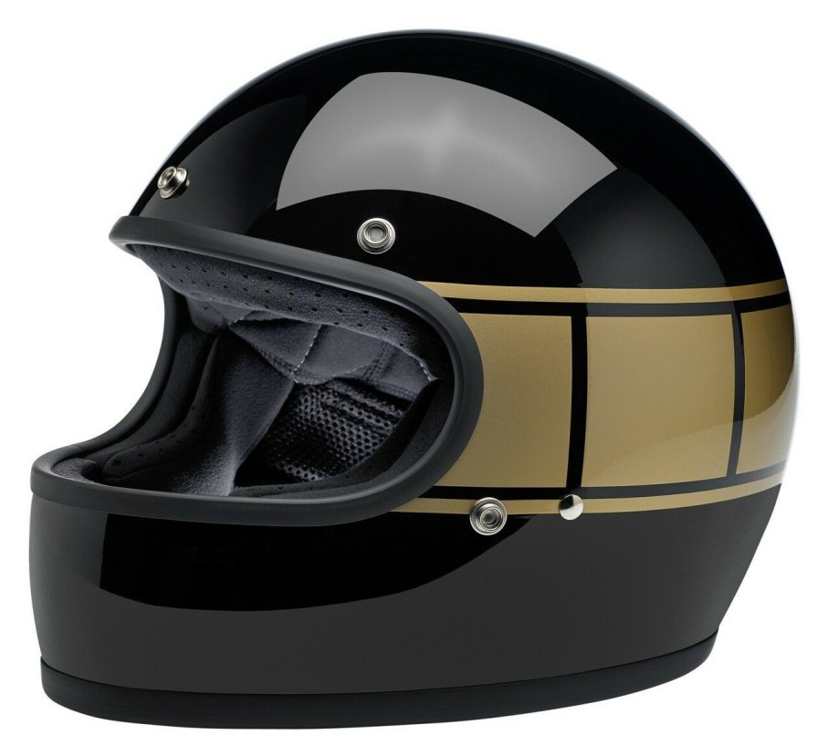 Full Face * | Biltwell Apparel Biltwell Gringo Ece Holeshot Helmet Black/Gold