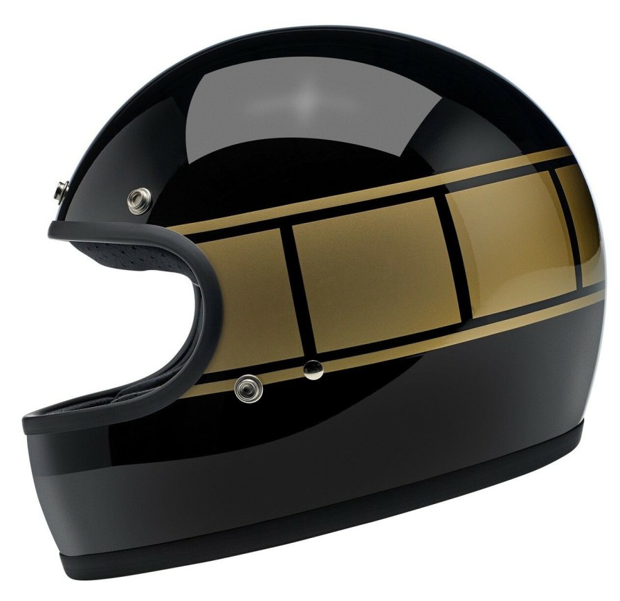 Full Face * | Biltwell Apparel Biltwell Gringo Ece Holeshot Helmet Black/Gold