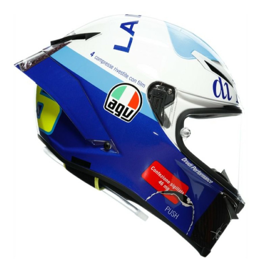 Full Face * | Agv Helmets Agv Pista Gp Rr Rossi Misano 2020 Helmet Blue/White/Black