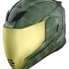 Full Face * | Icon Airflite Battlescar 2 Helmet Green