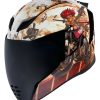 Full Face * | Icon Airflite Pleasuredome 3 Helmet White/Brown