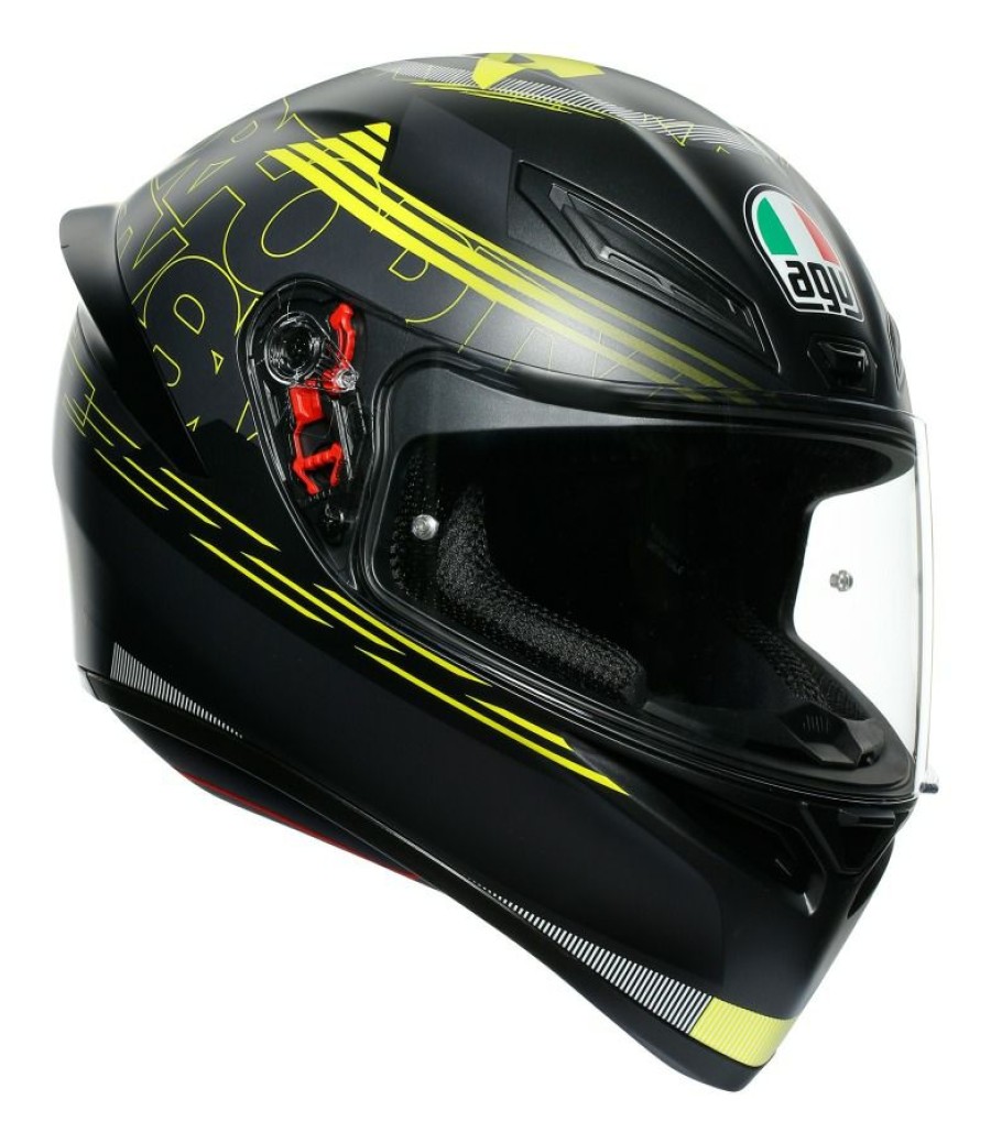 Full Face * | Agv Helmets Agv K1 Track 46 Helmet Black/Yellow