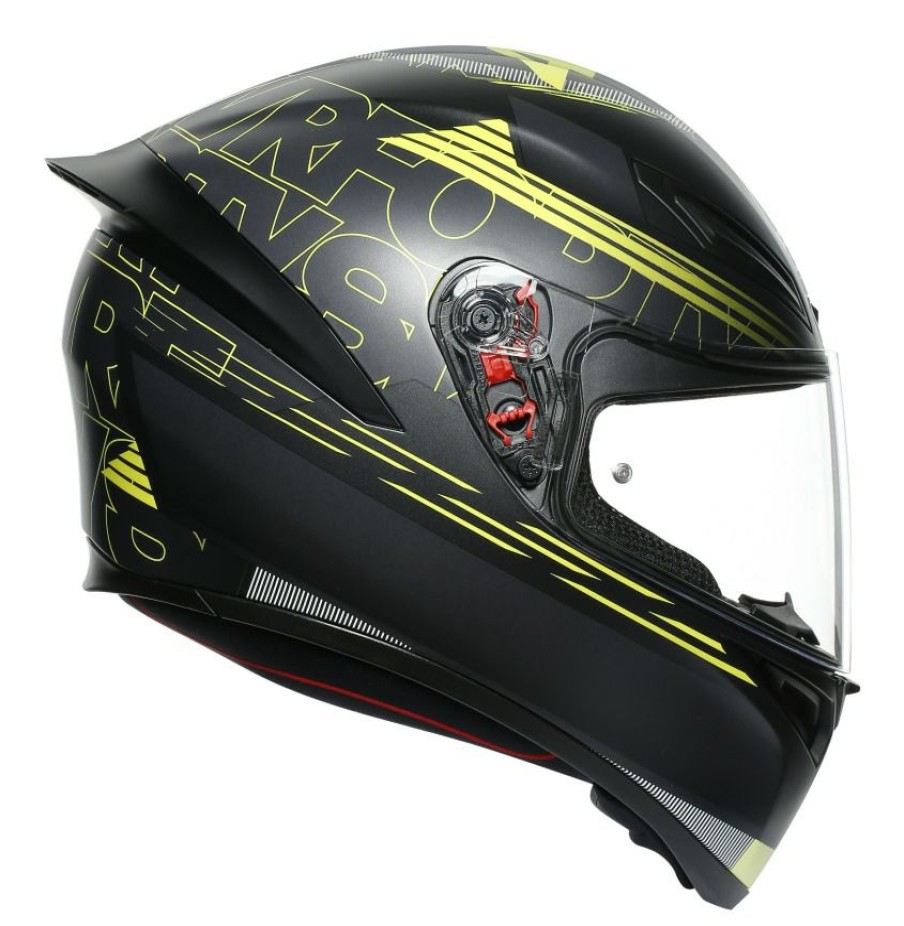 Full Face * | Agv Helmets Agv K1 Track 46 Helmet Black/Yellow