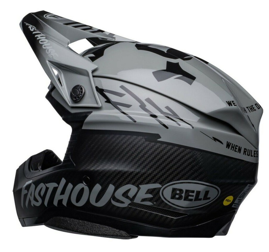 Dirt * | Bell Helmets Bell Moto-10 Spherical Fasthouse Bmf Helmet / Lg [Open Box] Matte Black/Grey/Black