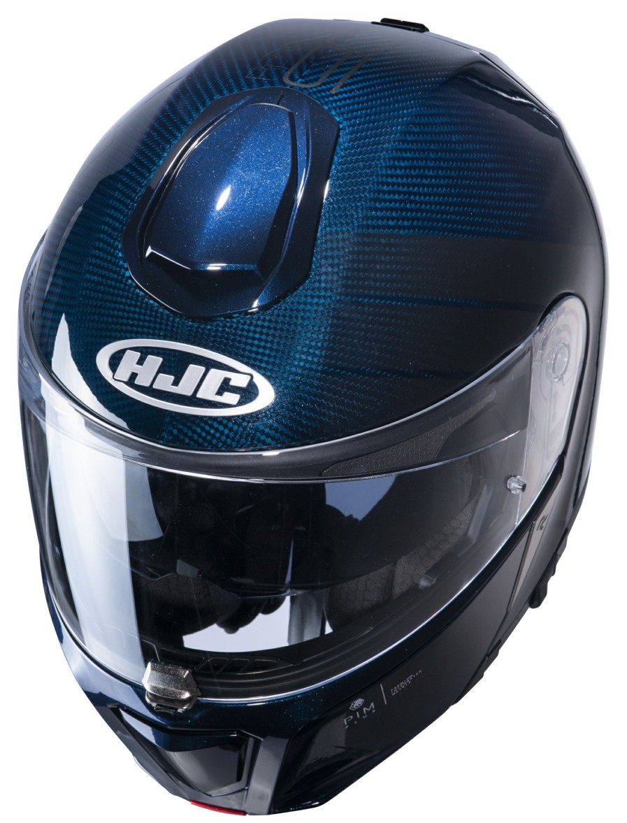 Modular * | Hjc Helmets Hjc Rpha 90S Carbon Balian Helmet Blue Carbon/Grey