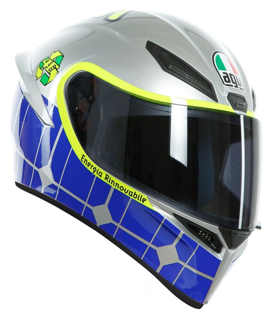 Full Face * | Agv Helmets Agv K1 Mugello 2015 Helmet Blue/Hi-Viz