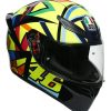 Full Face * | Agv Helmets Agv K1 Soleluna 2017 Helmet Yellow/Black/Blue