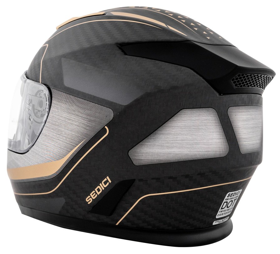 Full Face * | Sedici Strada Ii Primo Carbon Prestigio Helmet Carbon/Gold