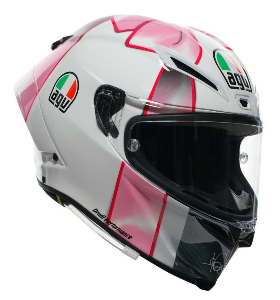 Full Face * | Agv Helmets Agv Pista Gp Rr Rossi Misano 2021 Helmet White/Pink