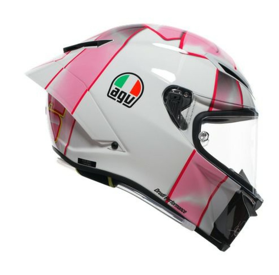 Full Face * | Agv Helmets Agv Pista Gp Rr Rossi Misano 2021 Helmet White/Pink