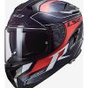 Full Face * | Ls2 Helmets Ls2 Challenger Gt Carbon Carver Helmet Blue/Red