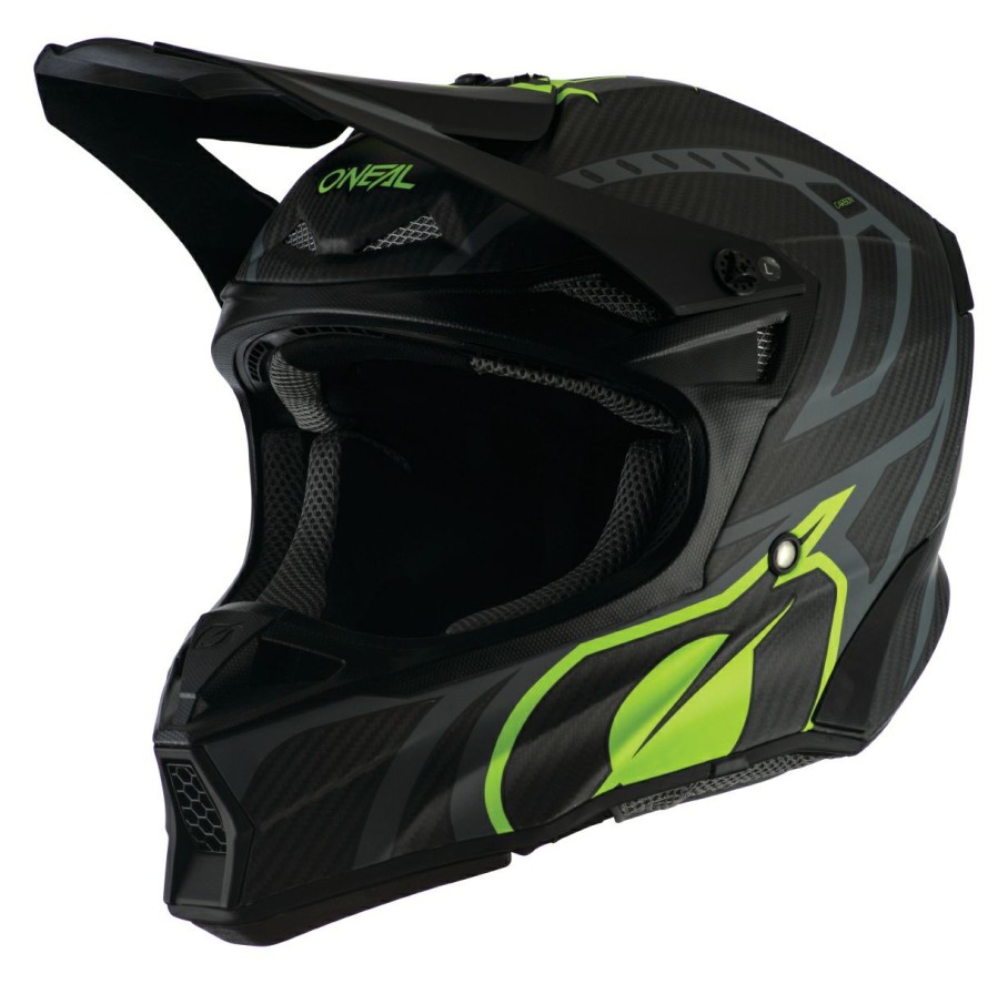 Dirt * | O'Neal 10 Series Carbon Race Helmet Black/Neon Yellow