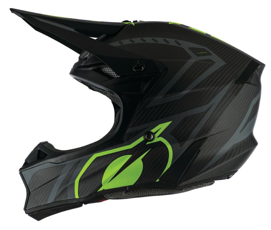 Dirt * | O'Neal 10 Series Carbon Race Helmet Black/Neon Yellow