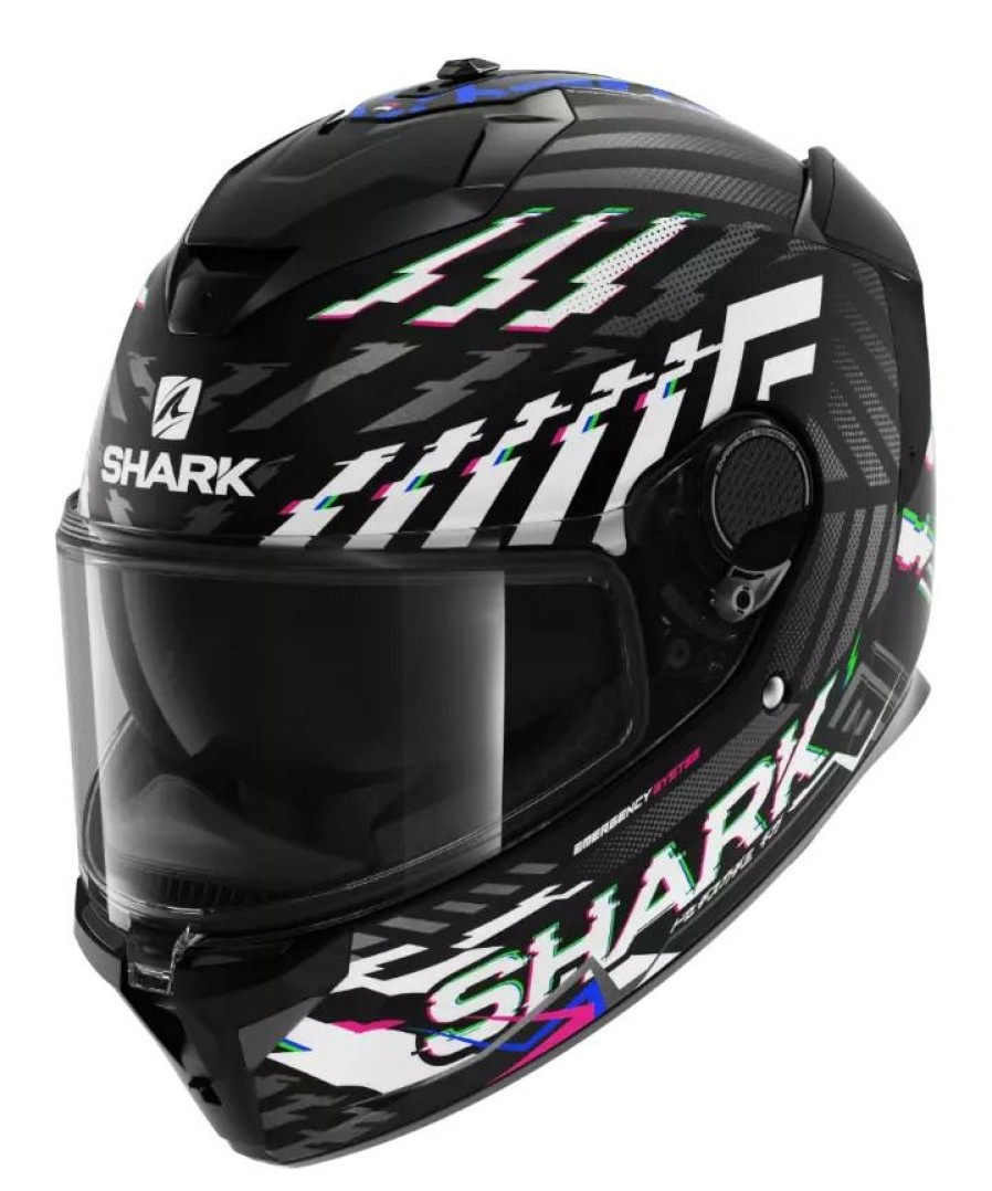 Full Face * | Shark Helmets Shark Spartan Gt E-Brake Helmet Black/Blue/White