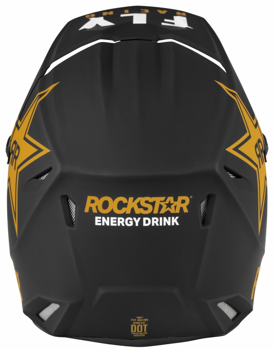 Dirt * | Fly Racing Dirt Fly Racing Kinetic Rockstar Helmet Black/Gold