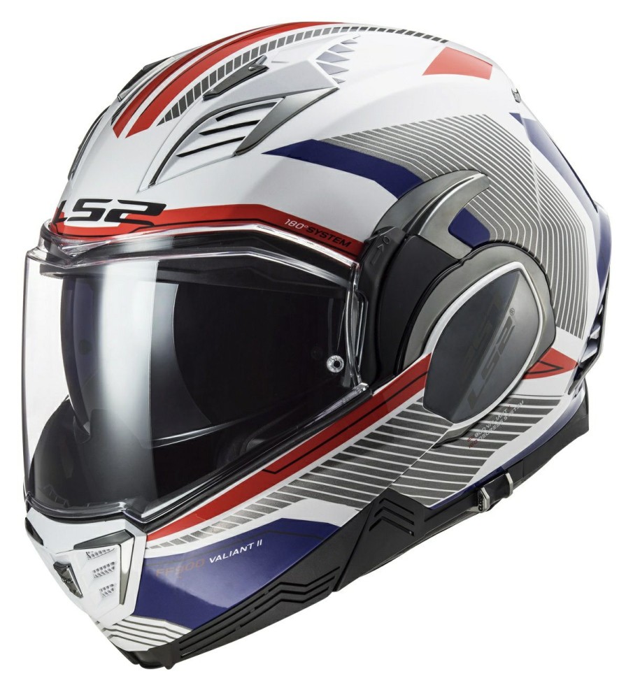 Modular * | Ls2 Helmets Ls2 Valiant Ii Revo Helmet Red/White/Blue