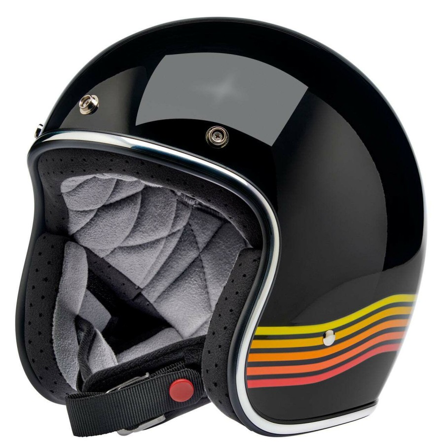 Open Face & 3/4 * | Biltwell Apparel Biltwell Bonanza Spectrum Helmet Black/Gold/Orange