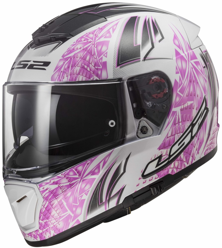 Full Face * | Ls2 Helmets Ls2 Breaker Galaxy Helmet White/Pink