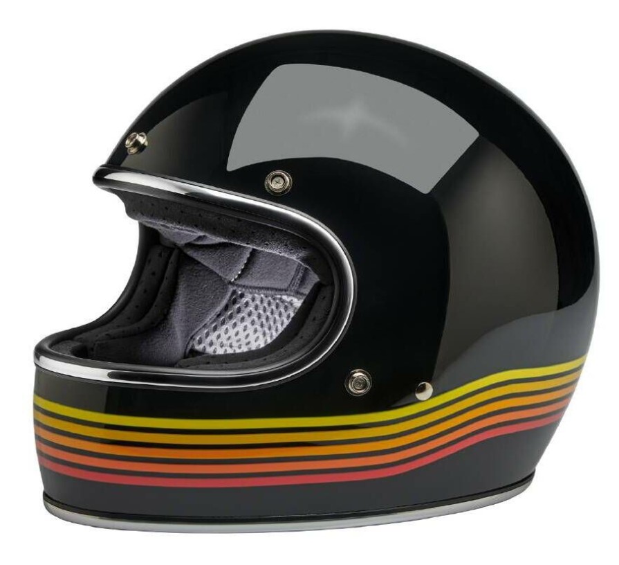 Full Face * | Biltwell Apparel Biltwell Gringo Ece Spectrum Helmet Black/Yellow/Orange